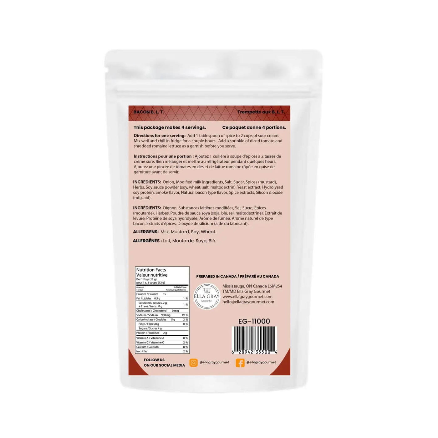 Ella Gray Gourmet - Bacon BLT Cold Dip